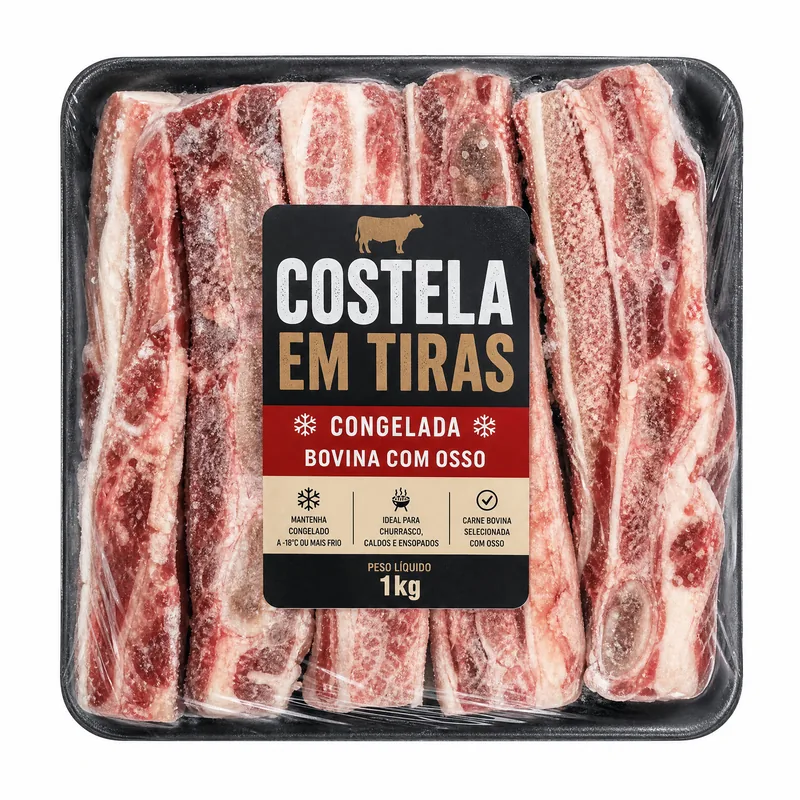 CARNE CONGE. BOV. C/OSSO - COSTELA TIRAS BOI GAUCHO
