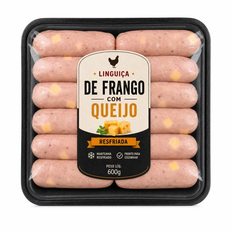 LINGUICA FRANGO C/ QUEIJO RESFRIADA AEZ ALIMENTOS