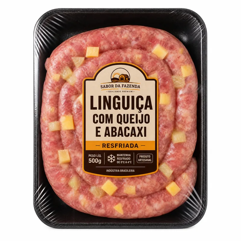 LINGUICA COM QUEIJO E ABACAXI RESFRIADA AEZ ALIMENTOS