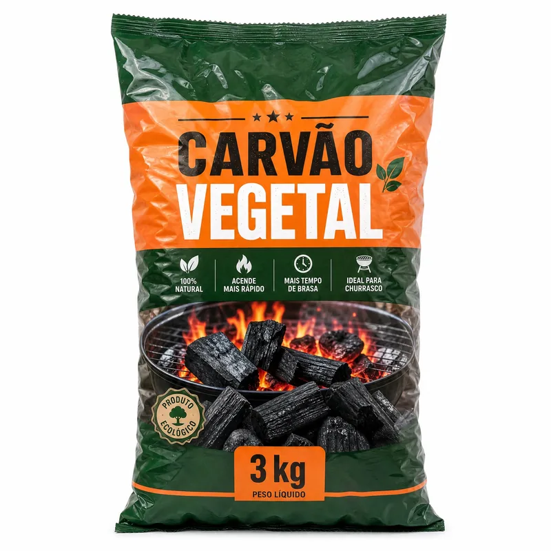 CARVAO VEGETAL BRAZAH 3 KG BIOLO