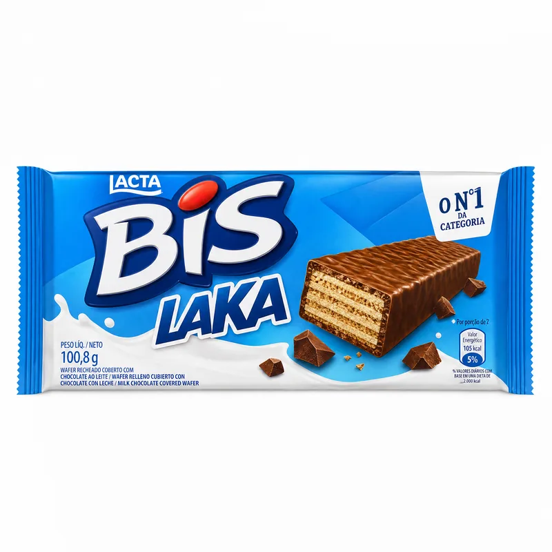 BIS LAKA WAFER BISCOITO LACTA 100,8G