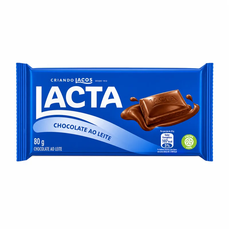 CHOCOLATE LACTA LEITE 80G