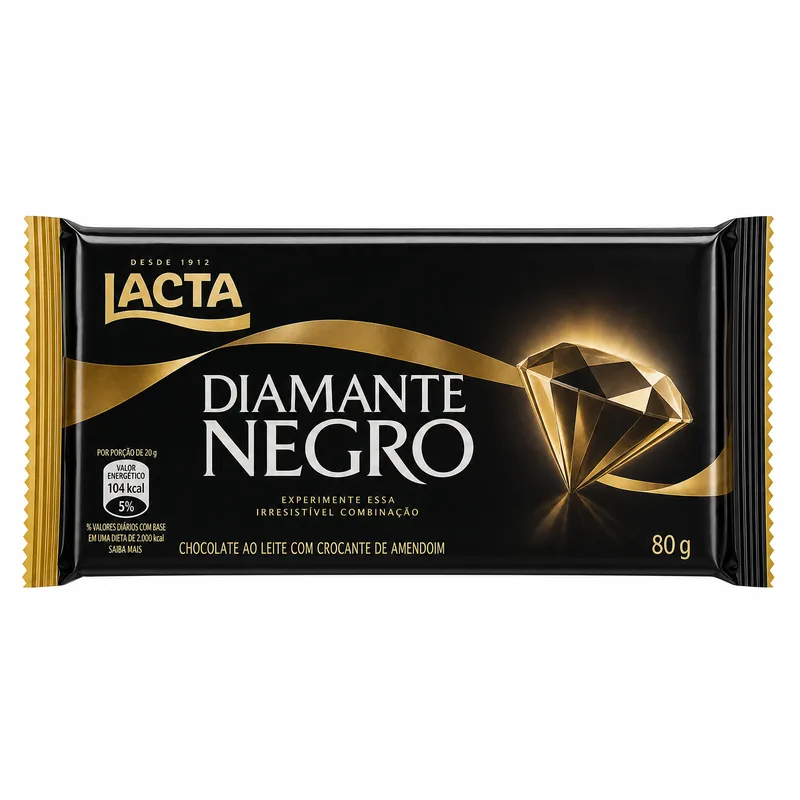 CHOCOLATE LACTA DIAMANTE NEGRO 80G