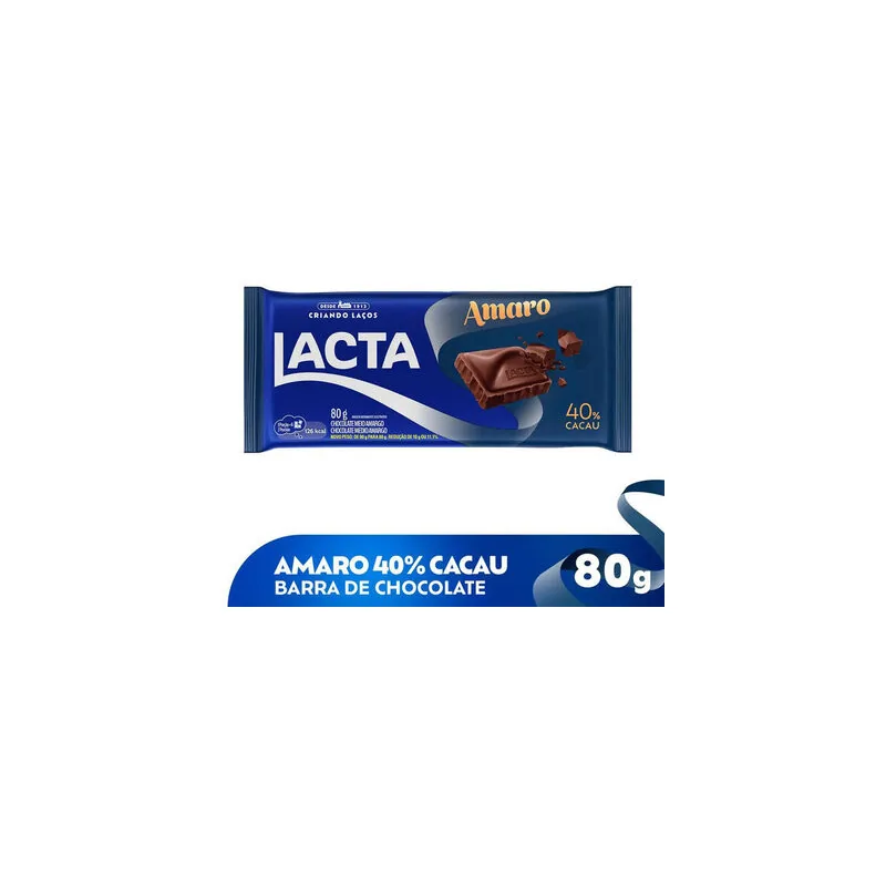 CHOCOLATE LACTA AMARO 80G