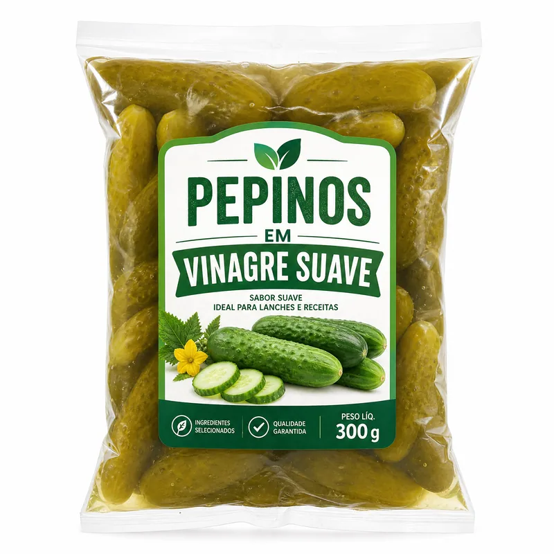 PEPINOS EM VINAGRE SUAVE TAUA 300GR
