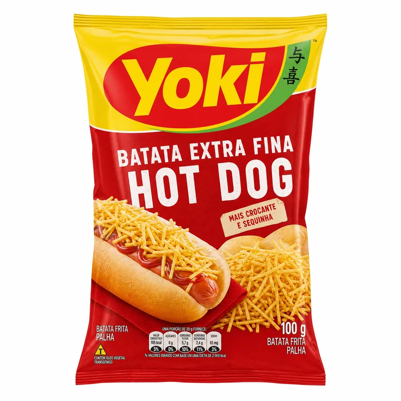 BATATA EXTRAFINA HOT-DOG 100G - YOKI 100GR