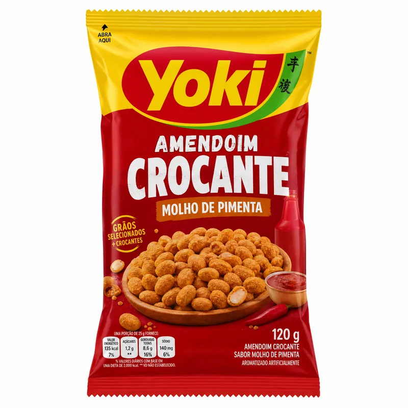 AMENDOIM CROCANTE MOLHO DE PIMENT - YOKI 120GR