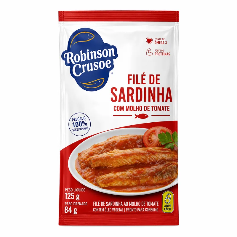 FILE DE SARDINHA C MOLHO DE TOMATE 125G