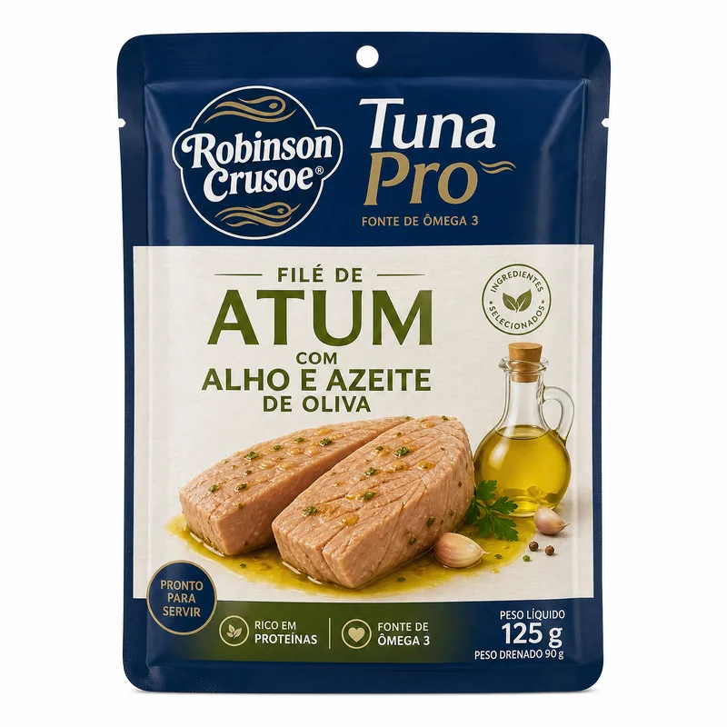 FILE DE ATUM COM ALHO E AZEITE DE OLIVA 125GR