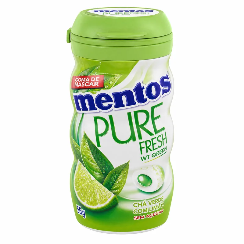 MENTOS GARRAFA PURE FRESH WTGREEN 56G