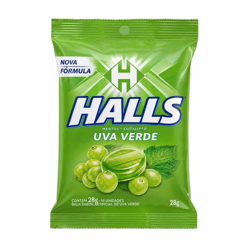 HALLS UVA VERDE ENVELOPE 28G