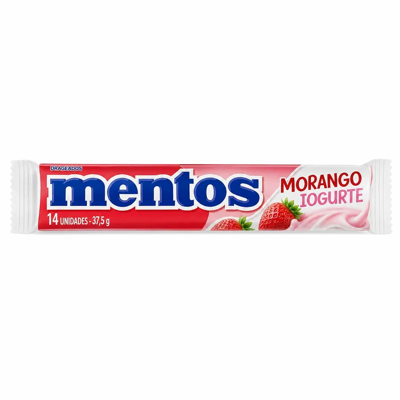 MENTOS STICK MORANGO IOGURTE 14P - 37,5G
