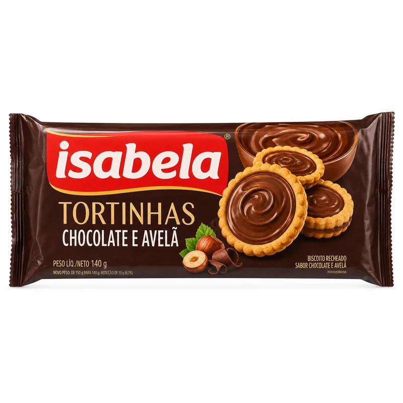 TORTINHAS RECH. CHOCOLATE/ AVELA ISABELA 140GR