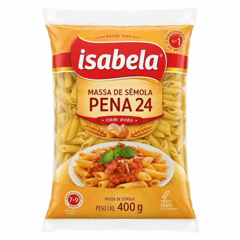 MASSA SEMOLA PENA 24 ISABELA 400GR