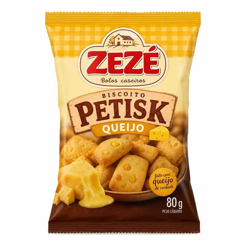 BISC. PETISK QUEIJO 80 GR ZEZE