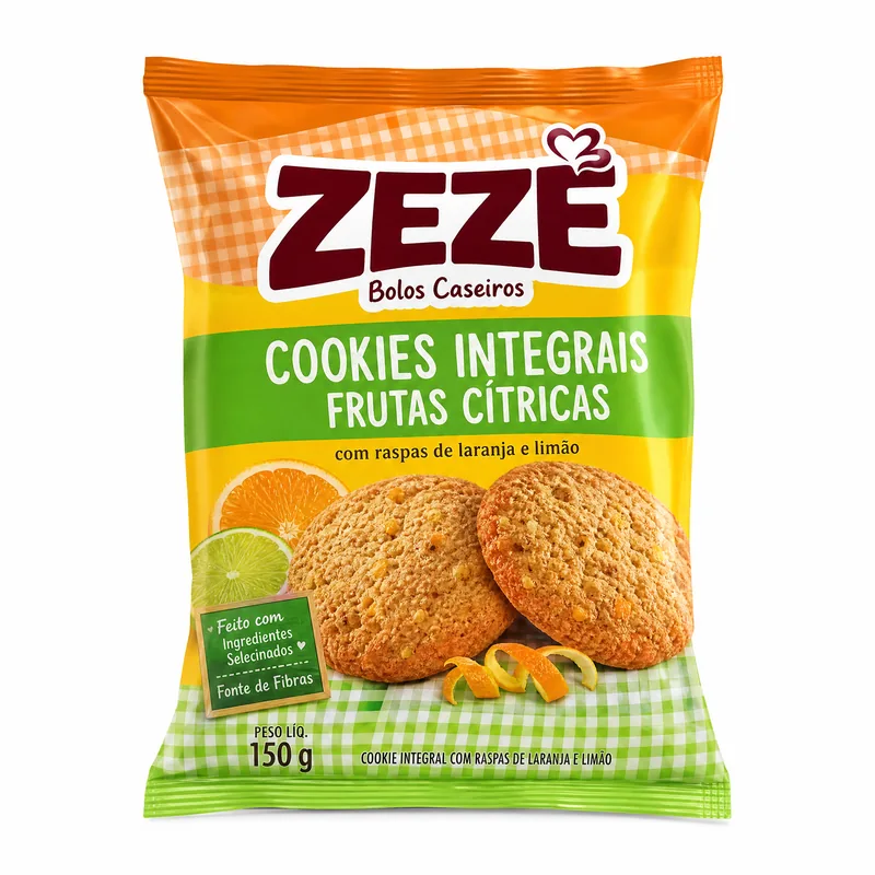 BISC. COOKIES INTEGRAIS FRUTAS CTRICAS 150 GR ZEZE