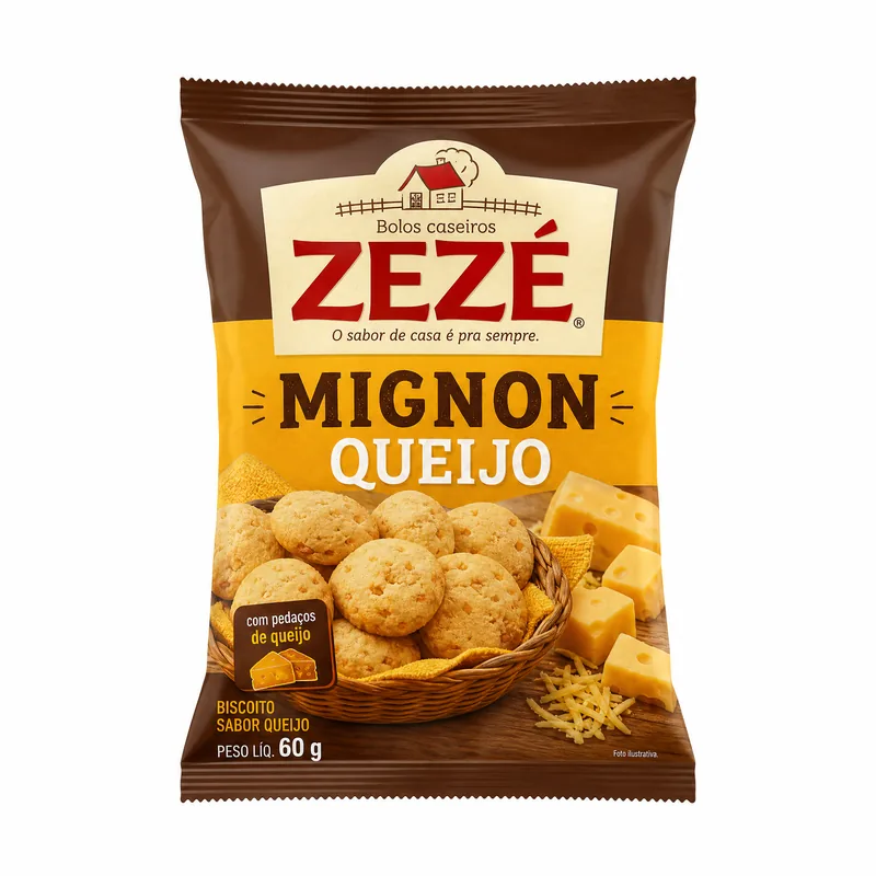 BISC. MIGNON QUEIJO 60 GR ZEZE