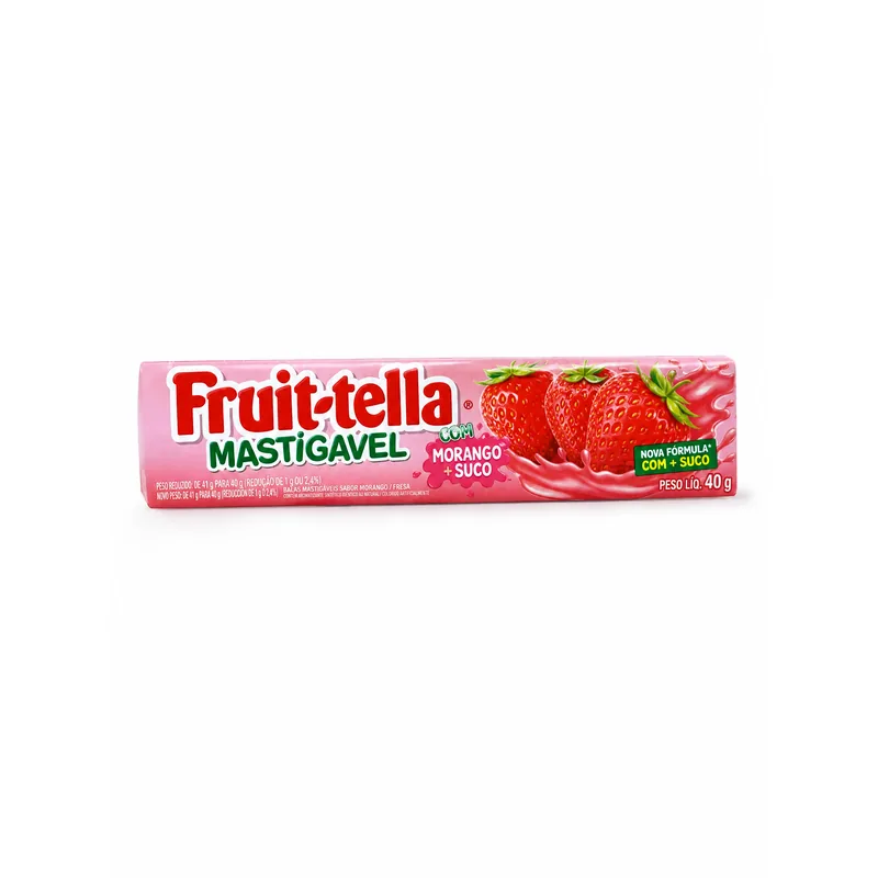 FRUITTELLA MASTIGAVEL MORANGO + SUCO 40G