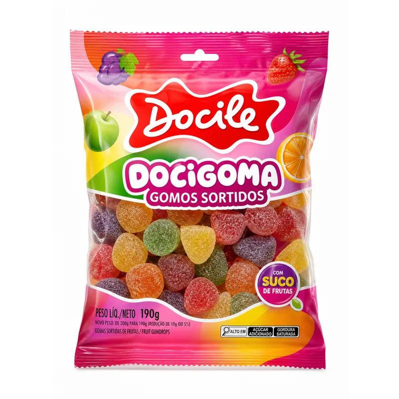 DOCIGOMA GOMOS SORTIDOS 190G DOCILE