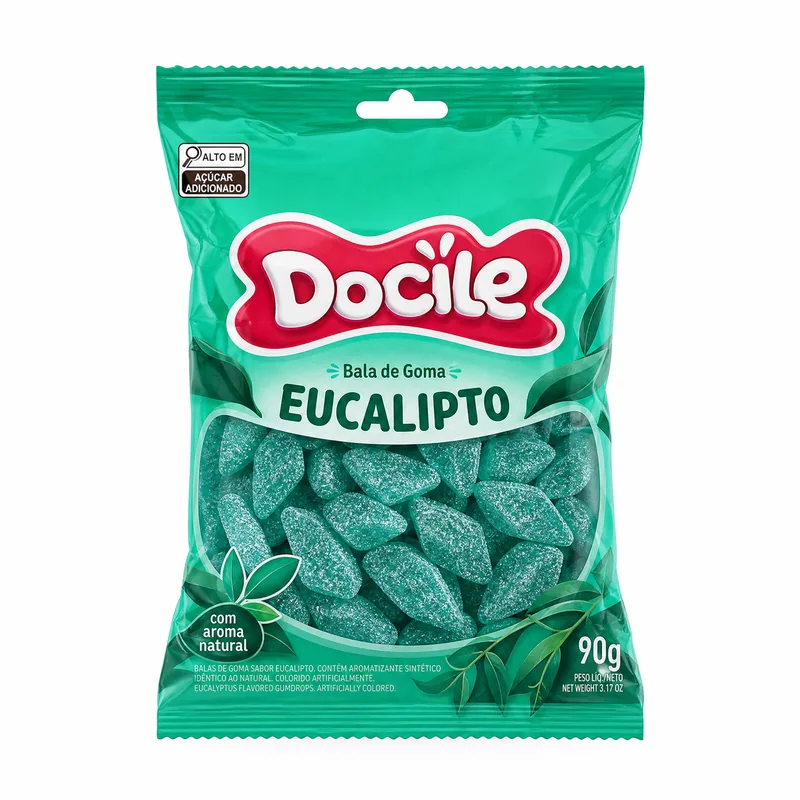 BALA DE GOMA EUCALIPTO DOCILE 90G