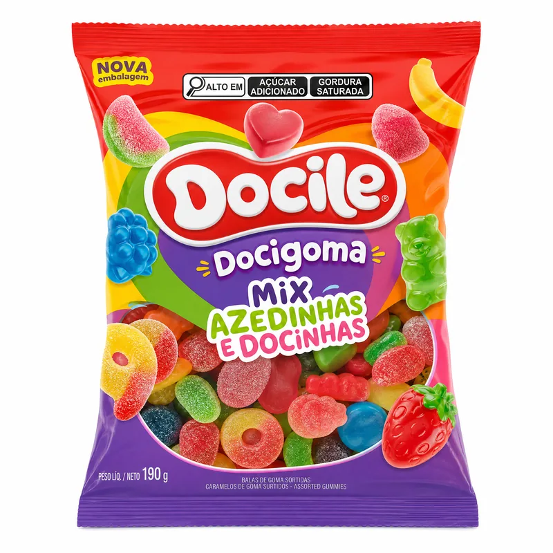 DOCIGOMA MIX AZEDINHAS E DOCINHAS DOCILE 190G