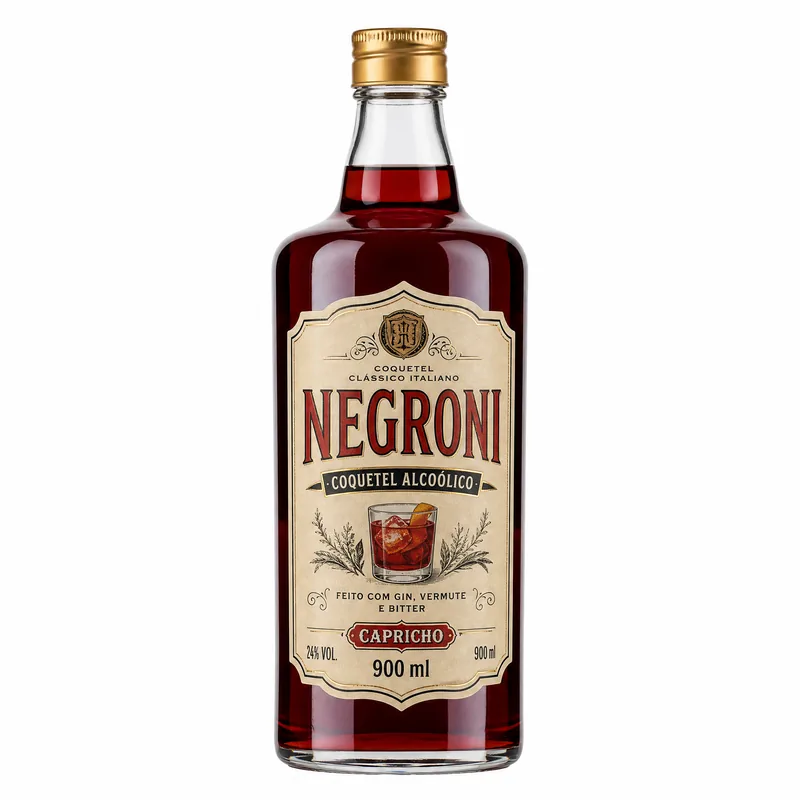 NEGRONI 900ML VD COQUETEL ALCOOLICO
