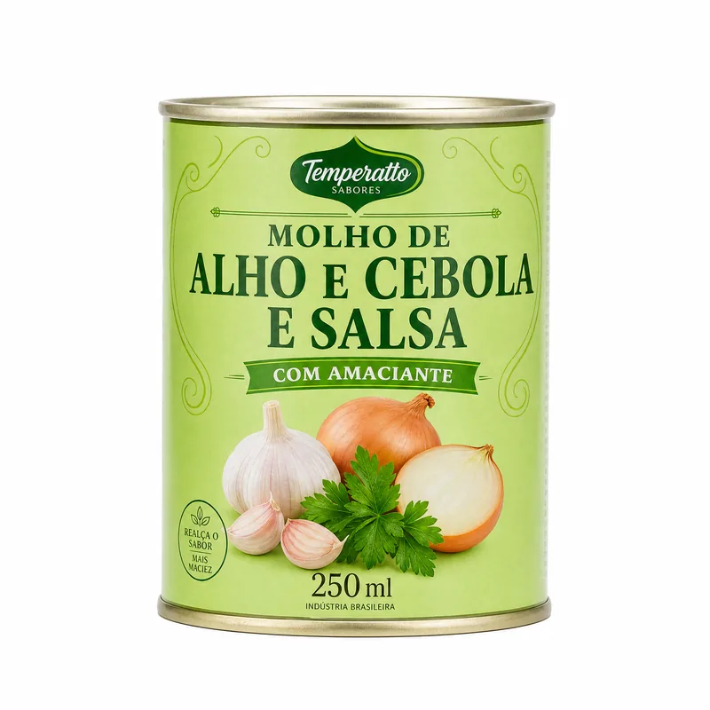 MOLHO DE ALHO E CEBOLA E SALSA C/AMACIANTE 250 ML