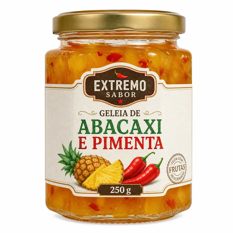 GELEIA ABACAXI EM PEDACOS E PIMENTA 250 G EXTREMO SABOR