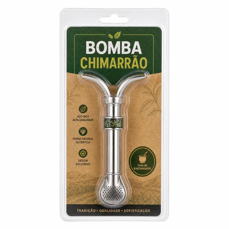 BOMBA CHIMARAO BOCAL DUPLO C/PEDRA