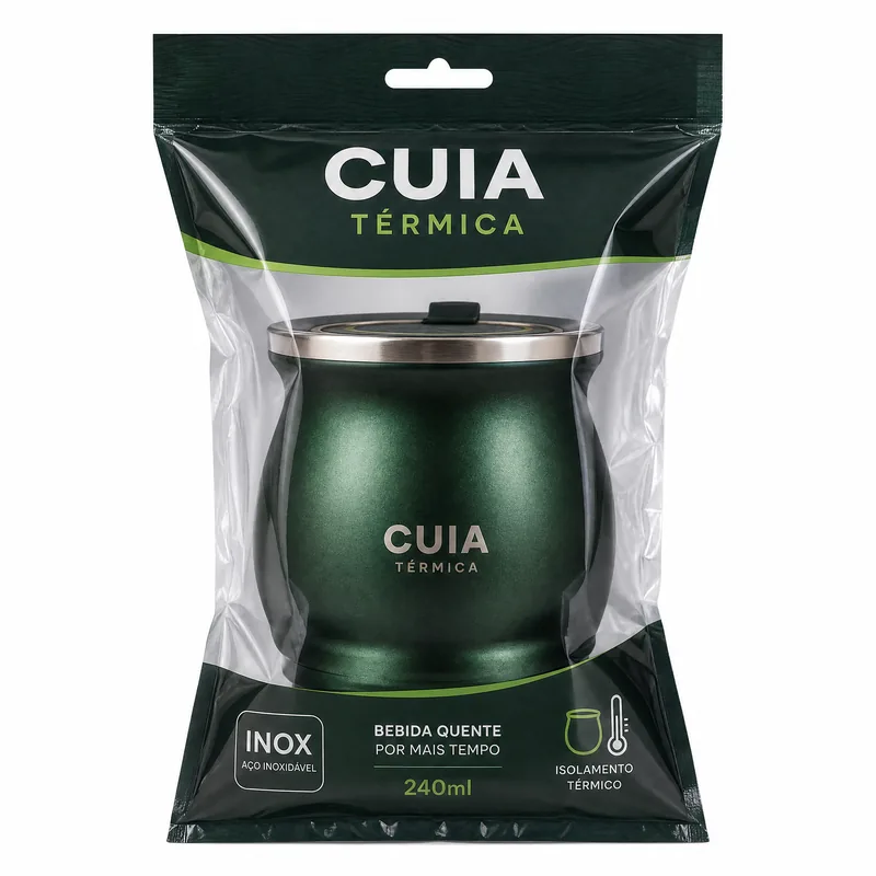 CUIA TERMICA INOX VERDE - BLACK ERVA
