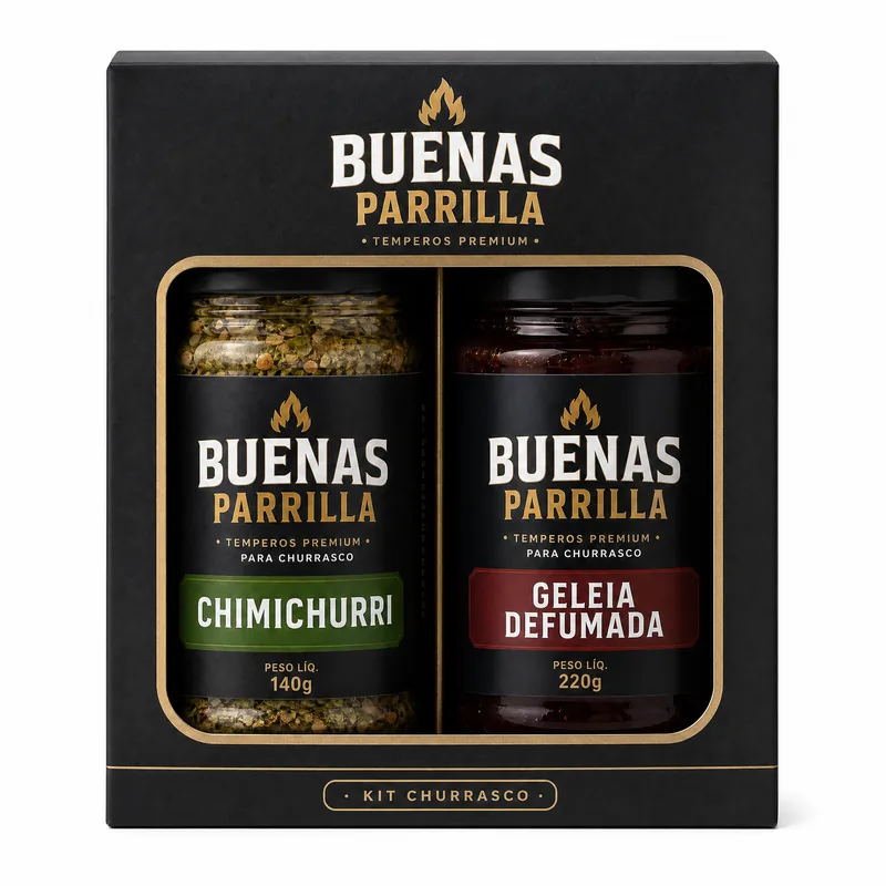 KIT 2 TEMPEROS E GELEIA BUENAS PARRILLA TRAD. CHIM. E GEL. DEF