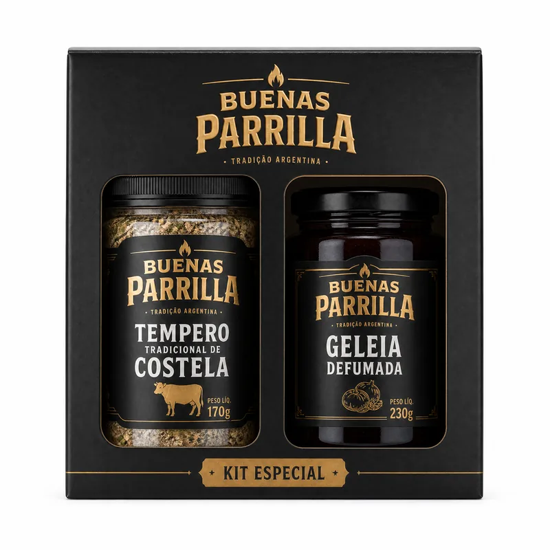 KIT 1 TEMPEROS E GELEIA BUENAS PARRILLA TRAD. COST. E GEL. DEF