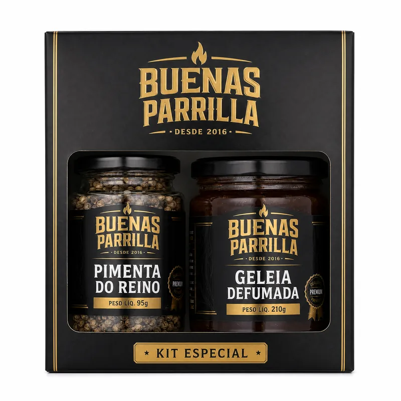 KIT 3 TEMPEROS E GELEIA BUENAS PARRILLA TRAD. PIM. DO REINO. E GEL. DEF