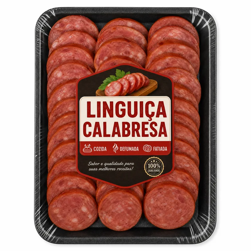 LINGUICA CALABRESA COZIDA E DEFUMADA FATIADA BORRUSSIA