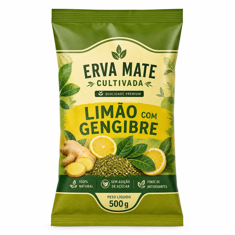 ERVA-MATE CULTYVADA LIMAO COM GENGIBRE 500G