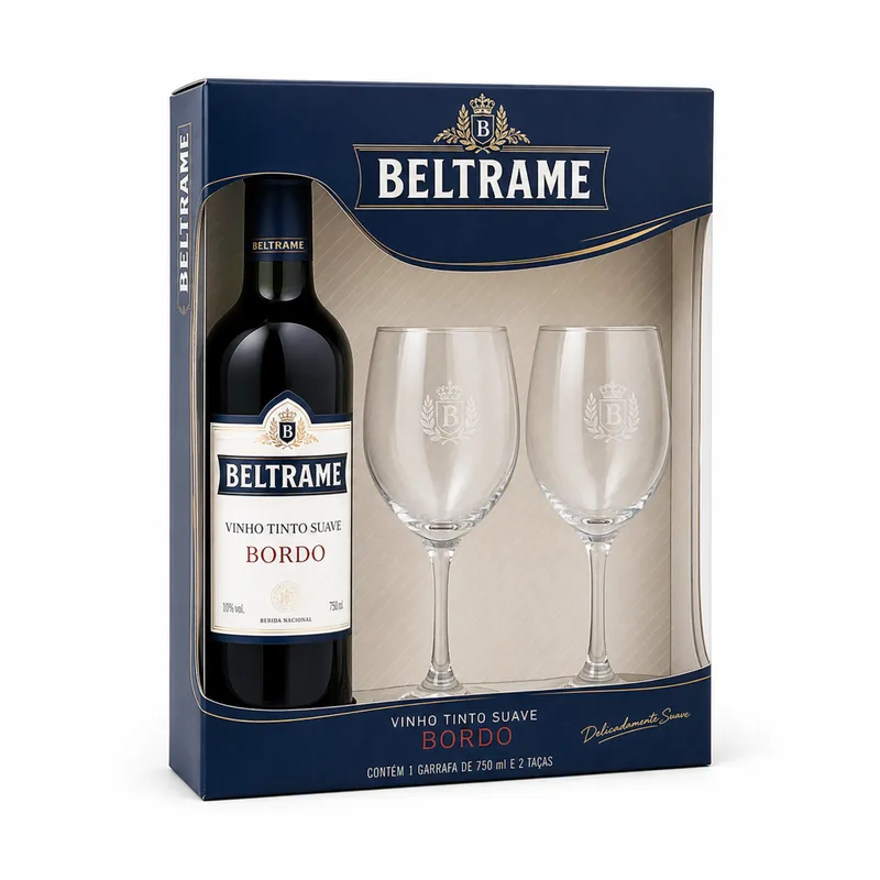 BELTRAME 750ML KIT 2 TACA 1 UN TTO SUAVE BORDO