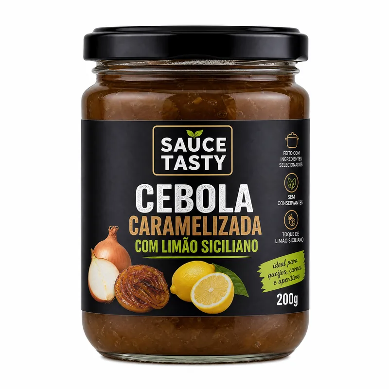 GELEIA CEBOLA CARAMELIZADA COM LIMAO SICILIANO 200G SAUCE TASTY