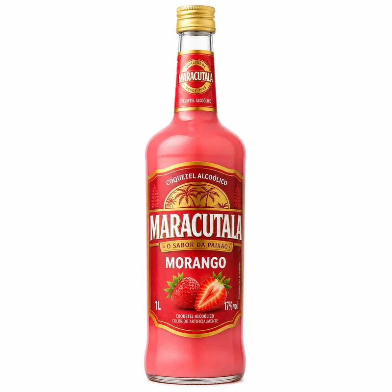 MARACUTALA 750ML - MORANGO COQUETEL ALCOOLICO