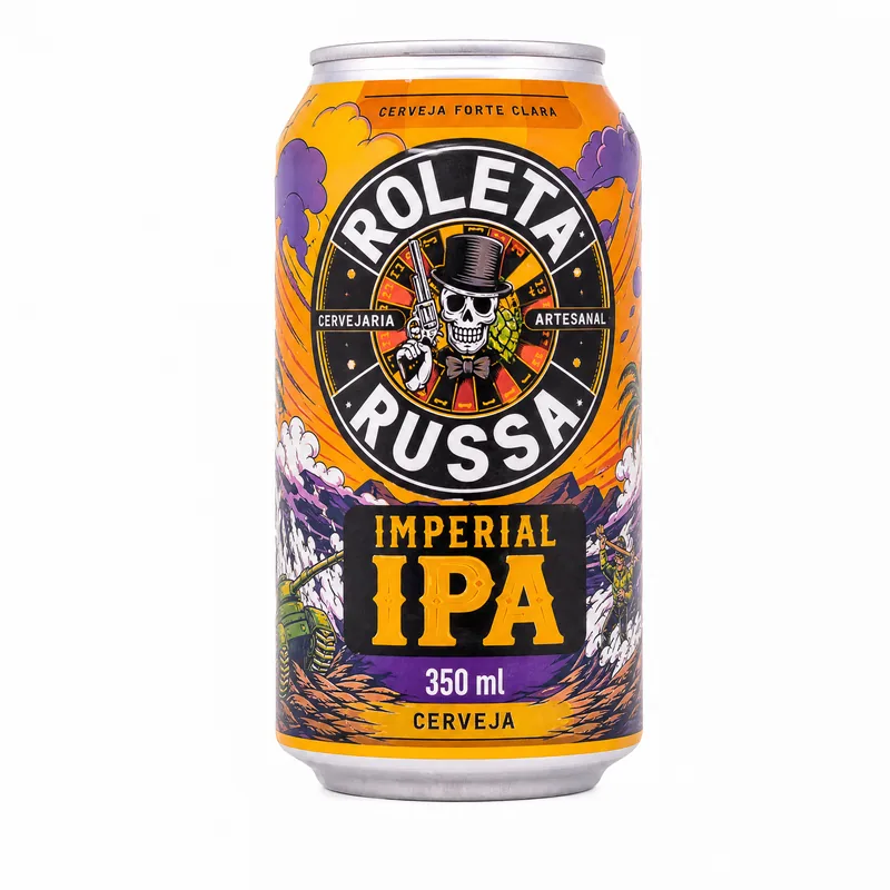 CERVEJA ROLETA RUSSA IMPERIAL IPA - LATA 350 ML KIT