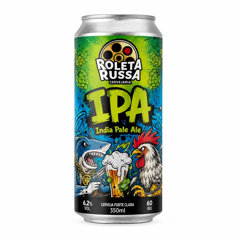 CERVEJA ROLETA RUSSA IPA - LATA 350 ML KIT