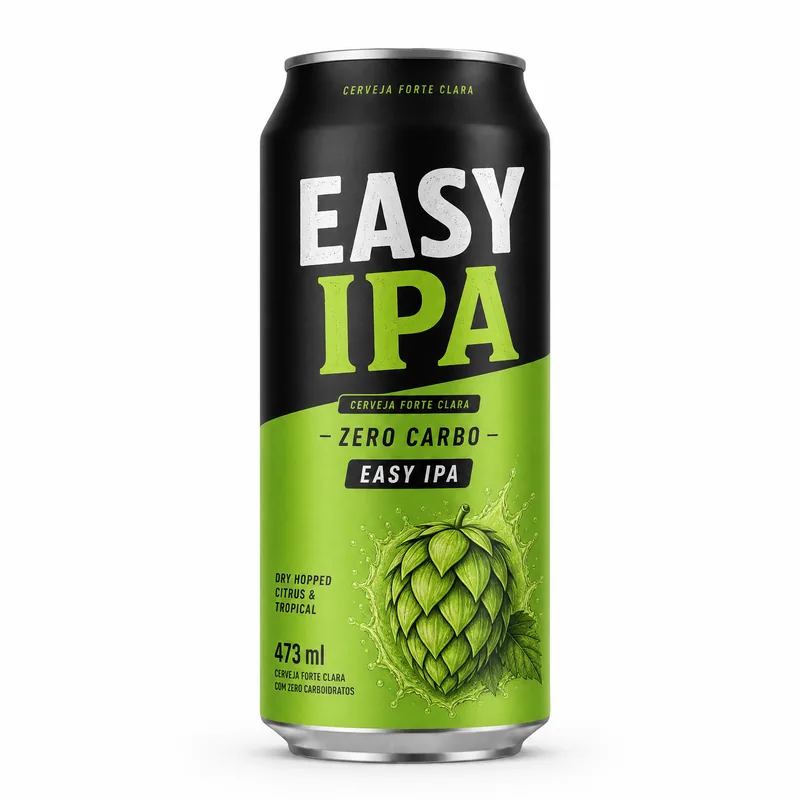 CERVEJA ROLETA RUSSA EASY IPA ZERO CARBO - LATA 473 ML