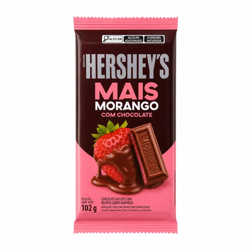 HERSHEY MAIS MORANGO COM CHOCOLATE 102GR
